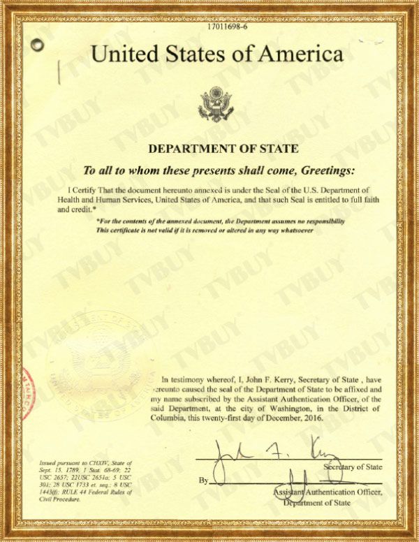 chứng nhận FDA Hoa kỳ